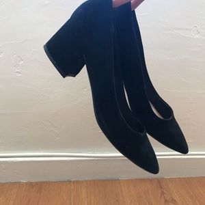 Aldo Kolito chunky heel black suede point